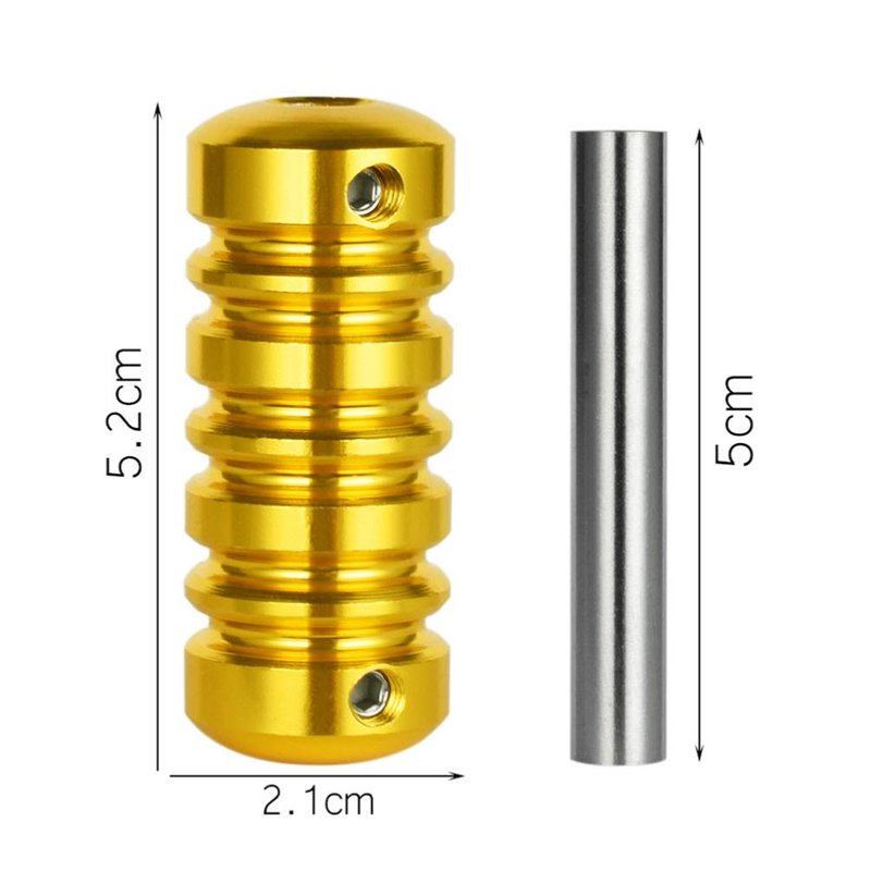 Healifty Aluminum Alloy Machine Grip 2.08X0.90X2.36In Lightweight Anti-Slip Handle Tube for Accessories Body Art Piercing Supplies
