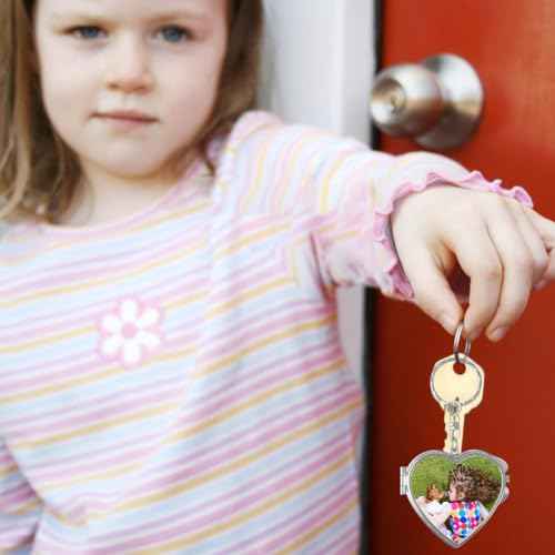 6 Pcs Sublimation Blank Pocket Makeup Mirror Keychains Double Sided Blank Compact Mirror Cosmetic Mirror Key Chain