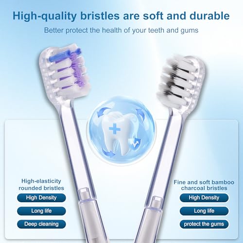 Electric Toothbrush Wave Oscillation & Vibration Sonic Tooth Brush for Adults BASS-Brushing Technique Travel Rechargeable Toothbrushes 4 Soft Bristle Replace Heads IPX7 Gifts for Men Women White