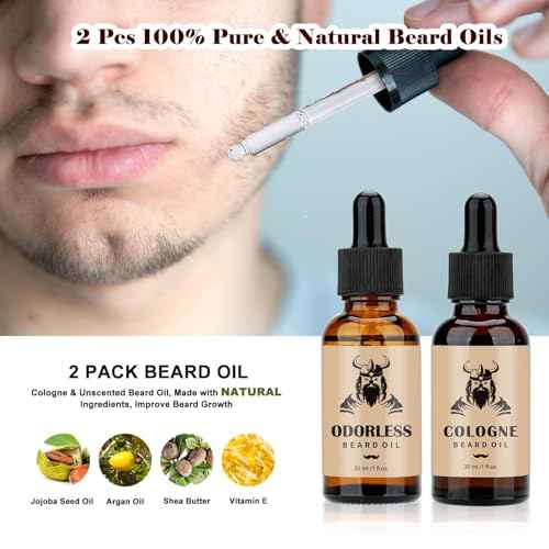 Beard Care Kit Gifts for Men, 9 Pcs Beard Grooming Kit, Beard Club Kit is a Unique Men's Gifts for Dad Husband Boyfriend, Father's Day Anniversary Birthday Wedding Christmas Gift Ideas for Him Boss