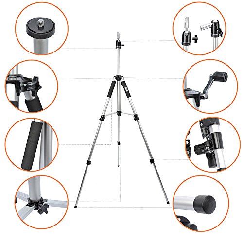 GEXWORLDWIDE GEX 63" Heavy Duty Mannequin Tripod Stand for Wig Cosmetology Training Practice Doll Manikin Head Tripod Wig Stand With Travel Bag (Silver)