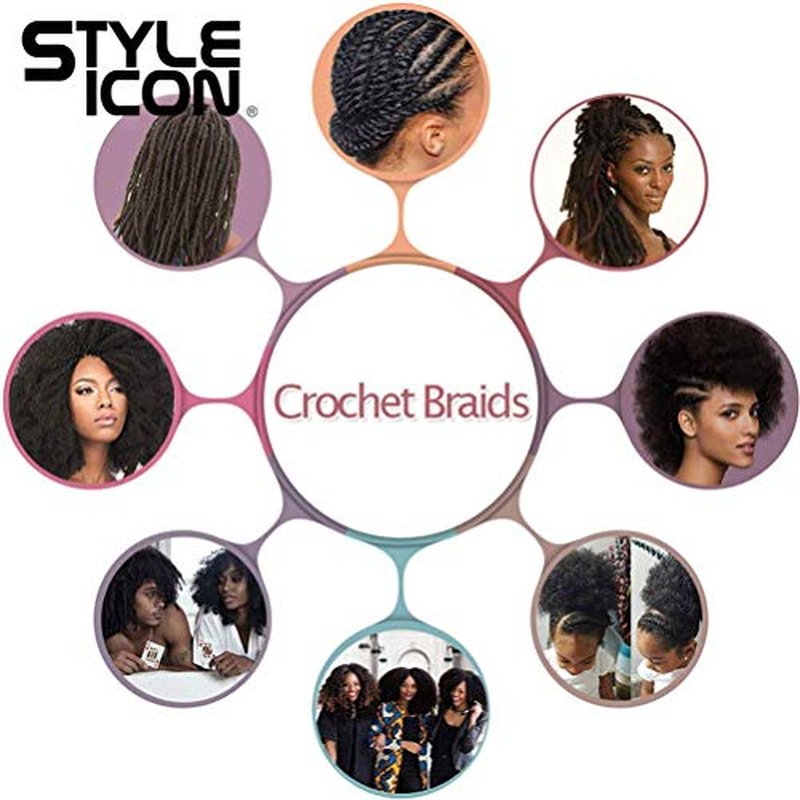 Style Icon 3 Bundles Afro Kinkys Bulk Human Hair (10"/10"/10", Natural Black) - Afro Twist Braiding Hair - Curly Hair Extensions for Dreadlocks Loc