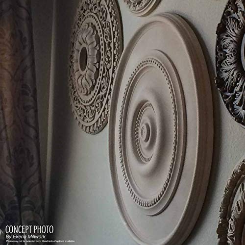 Ekena Millwork CM09BN Benson Ceiling Medallion, 9"OD x 4 1/8"ID x 5/8"P, Primed