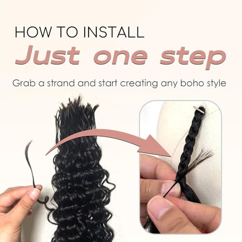 Pre-Divided Curly Bulk Human Hair For Boho Braids Loose Deep Wave Bulk Human Hair For Braiding Double Drawn Extensions (640 Roots)18inch/200g