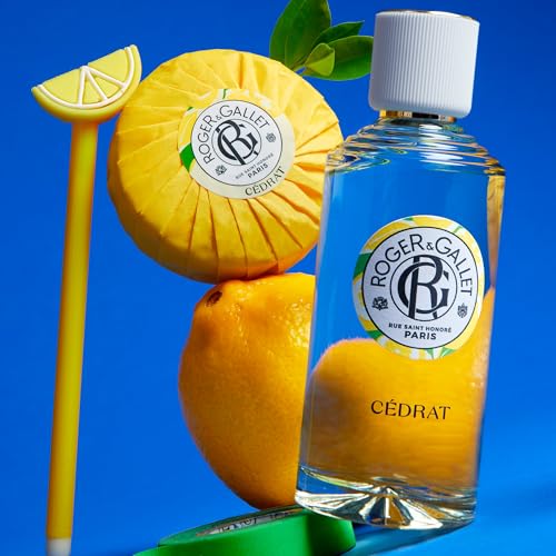 Roger&Gallet Beneficial Perfumed Water 100ml - Women's Perfume with Citron Zest, Cardamom, Basil, Thyme - Long Lasting Fragrance - Parfum Femme with Natural Ingredients, Energizing Properties - C?drat