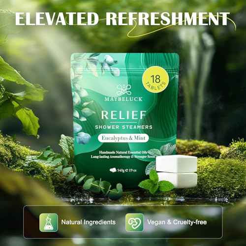 Eucalyptus Mint Shower Steamers Aromatherapy 18 Pack - Includes Easy Opener, Eucalyptus for Shower, Stocking Stuffers, Christmas Gifts & Birthday Gifts for Women, White Elephant Gifts for Adults