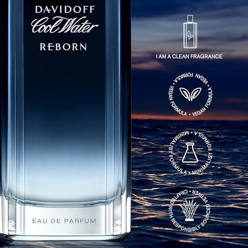 Davidoff Cool Water Reborn Eau de Parfum ? Foug?re Men's Cologne ? With Notes of Galbanum, Cedarwood & Vetiver ? Long Lasting Fragrance