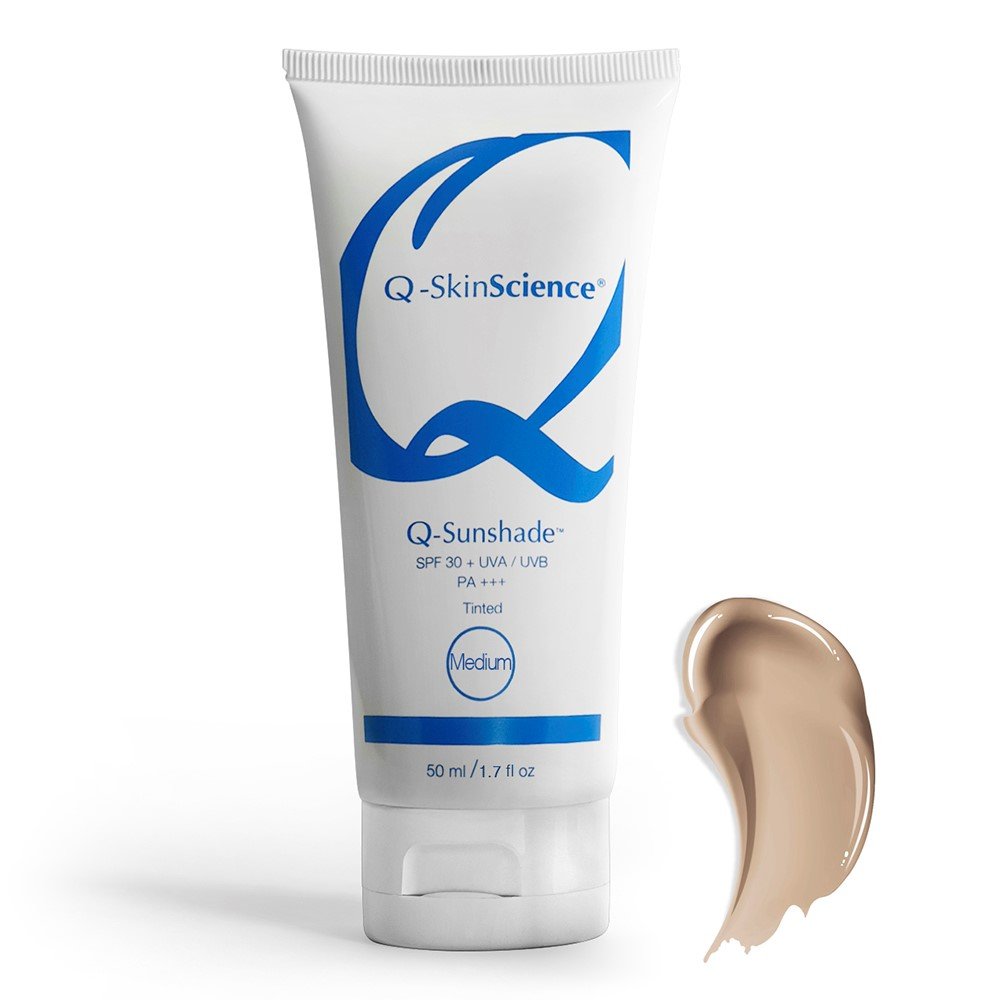 Q-Sunshade SPF 30+ Tinted Sunscreen - Medium Shade for All Skin Types