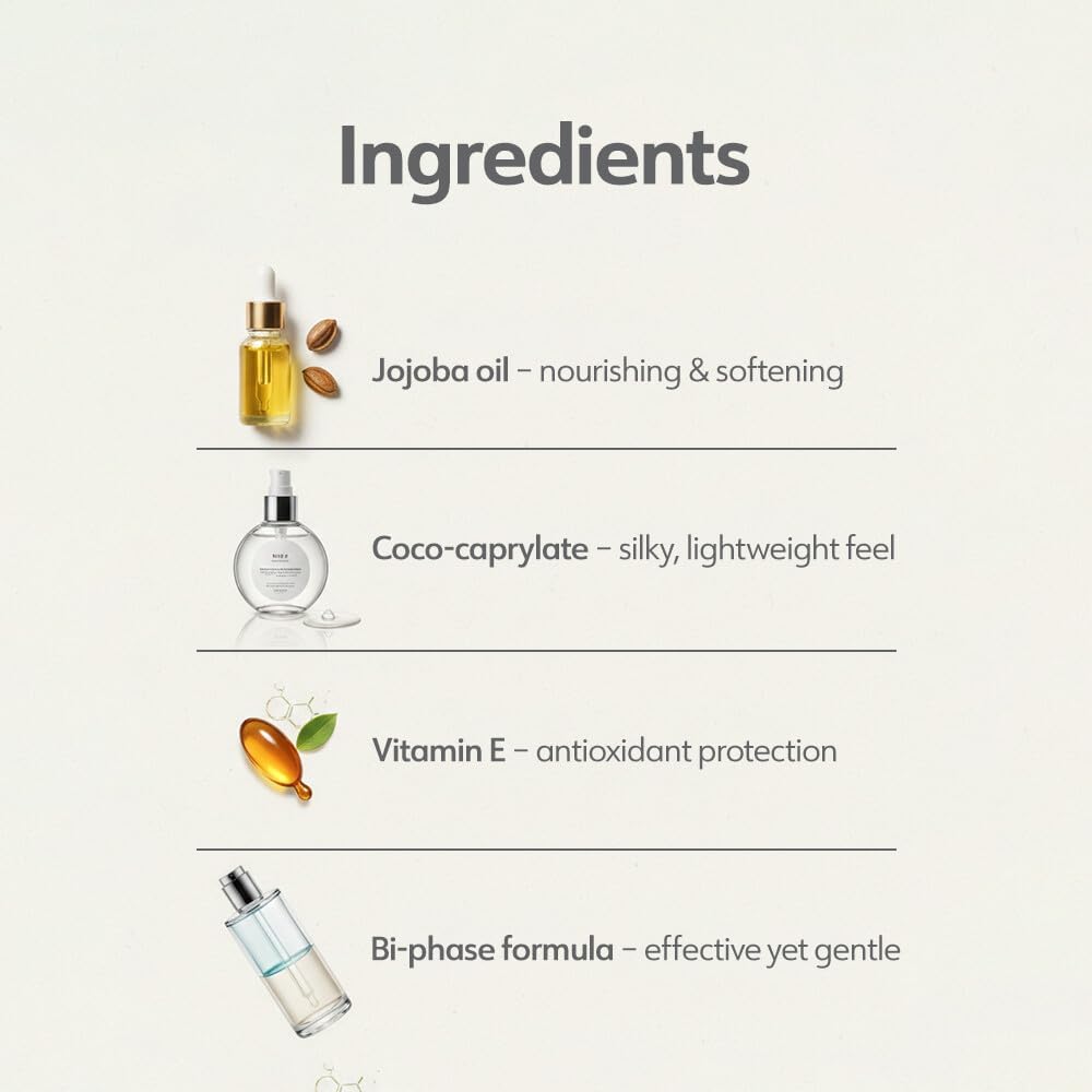 Women Makeup Remover Cleanser Care Face Cleanser for Sensitive Skin Bi-Phase mascara remover Gentle Cleanser Beauty Care Eyes,Waterproof Make Up, Dual Liquid Texture,150 ml (5.2 oz Plum Canada Made