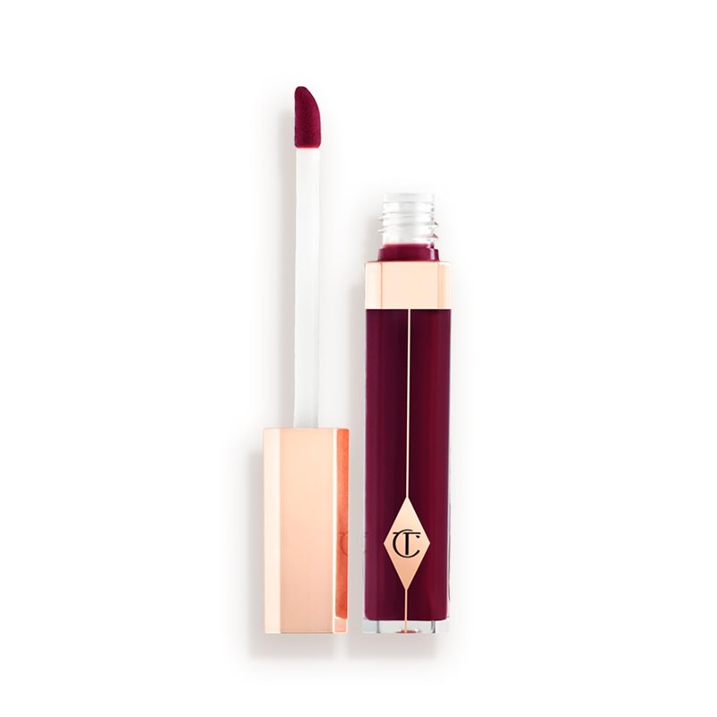 Charlotte Tilbury Lip Lustre Hydrating Lip Gloss - High Shine Non-Sticky Formula with Lotus Extract - Long Lasting Moisturizing Makeup, Velvet Soft Finish - Unleash Me, Deep Plum