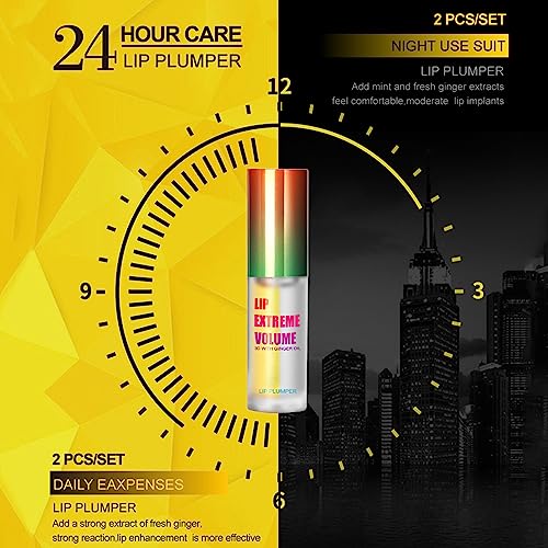 Lip Plumper Set - Lip Plumper Extreme - Plumping Lip Gloss - Lip Enhancer Plumper - Lip Moisturizer for Dry Lips - Lip Filler Plumper - Volumize Lips Instantly for Thicker & Fuller Lips1