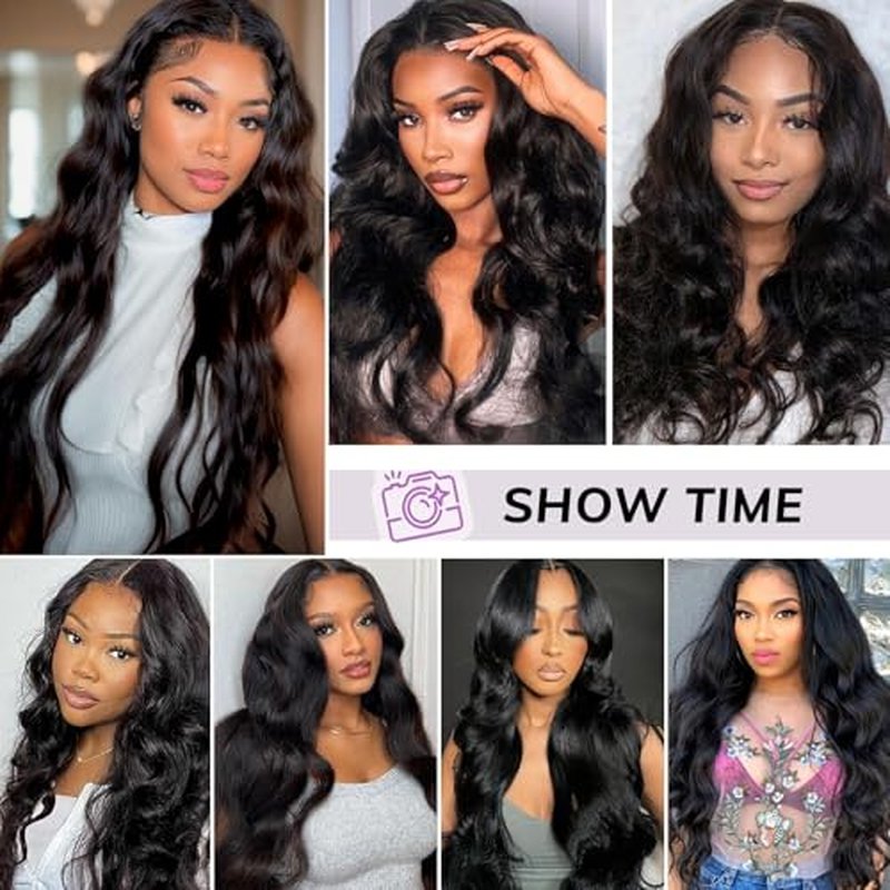 6x5 Lace Front Wig Human Hair Wig for Women 210% Density Body Wave Wear and Go Glueless Wigs Pre Plucked Pre Cut Lace Wigs Pre Bleached Tiny Knots Wig 24 Inch
