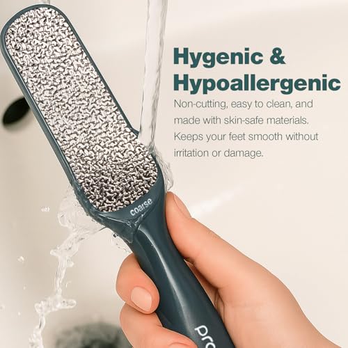Probelle Double Sided Multidirectional Nickel Foot File Callus Remover - Immediately Reduces calluses and Corns to Powder for Instant Results, Safe Tool (Dark Grey)