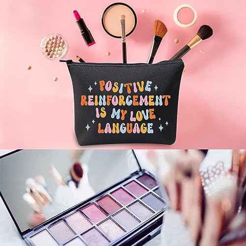 WCGXKO Behavior Analyst Appreciation Gift Behavior Analyst Merchandise RBT BCBA Gifts ABA Gift Therapist Zipper Pouch Makeup Bag (POSITIVE)