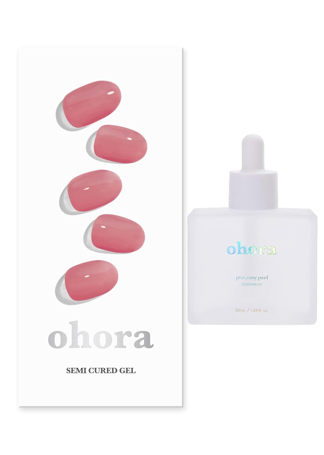 Ohora Semi Cured Gel Nail Set - Pro Easy Peel Remover & N Juliet | Salon-Quality Manicure