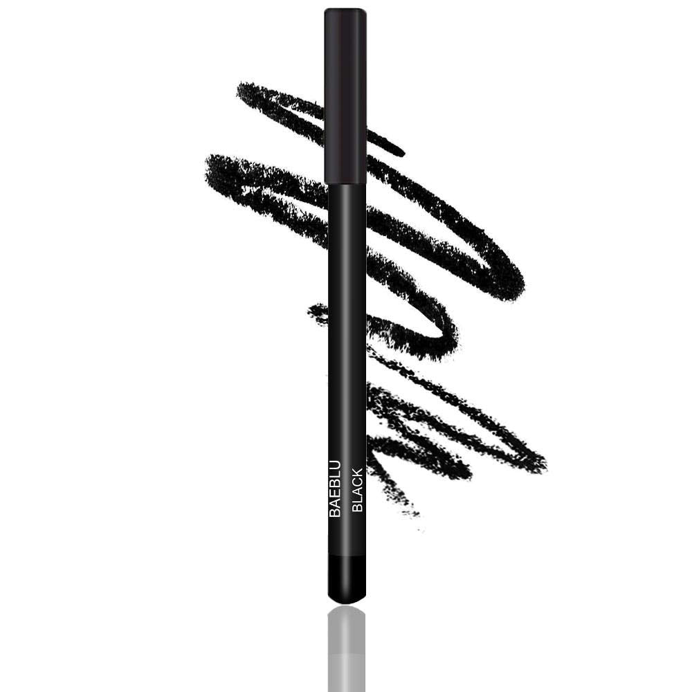 Natural Eyeliner Pencil, Black - Hypoallergenic, Water & Smudge Proof Eyeliner for sharp Lines and Defined Eyes - Long-Lasting, Organic & Cruelty-Free with Jojoba & Castor Oil for Sensitive Eyes