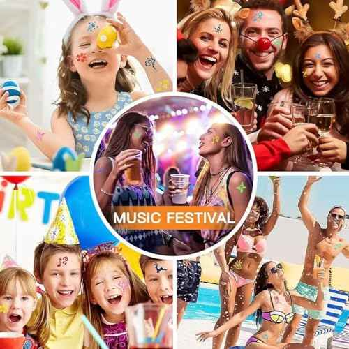 Temporary Glitter Tattoo Kit Kids, 24 Colors Glitter, 120 Stencils, Adults & Kids Arts Glitter Make Up Kit, Gifts for Girls Boys Christmas Festival Birthday Party