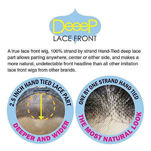 Vivica A. Fox GOLDIE-V New Futura Fiber, Deep Lace Front Wig in Color 1B