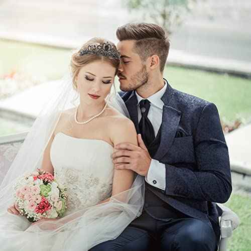 Didder Tiaras for Women, Black Crystal Crowns for Women Princess Crown Tiaras and Crowns for Women Girls Women's Headbands Halloween Christmas Bridal Wedding Prom Birthday Party Gift