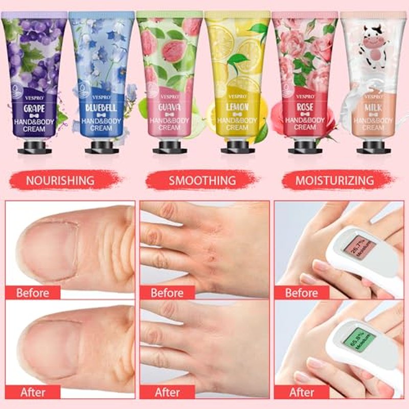 VESPRO 140 Pack Hand Cream Gifts Set, Stocking Stuffers for Women, Hand Lotion Travel Size for Dry Cracked Hands, Mini Hand Cream for Christmas Small Gifts, Thank You Gifts and Birthday Gifts