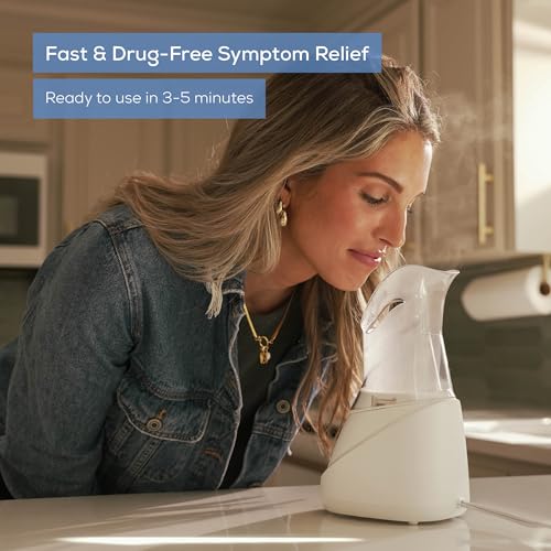 Beurer SI30 Steam Inhaler for Sinus Congestion & Allergies, Drug-Free, Quick 3-5 Minute Setup, Ultra-Quiet, Face Steamer with Variable Steam Control, Universal Mask