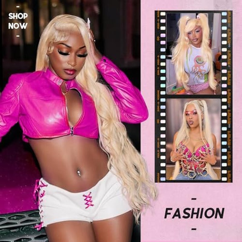 30 Inch 613 13x6 Lace Front Wig Human Hair Blonde Wig Human Hair 200 Density Blonde Body Wave Lace Front Wigs Human Hair Pre Plucked 613 HD Lace Frontal Wig
