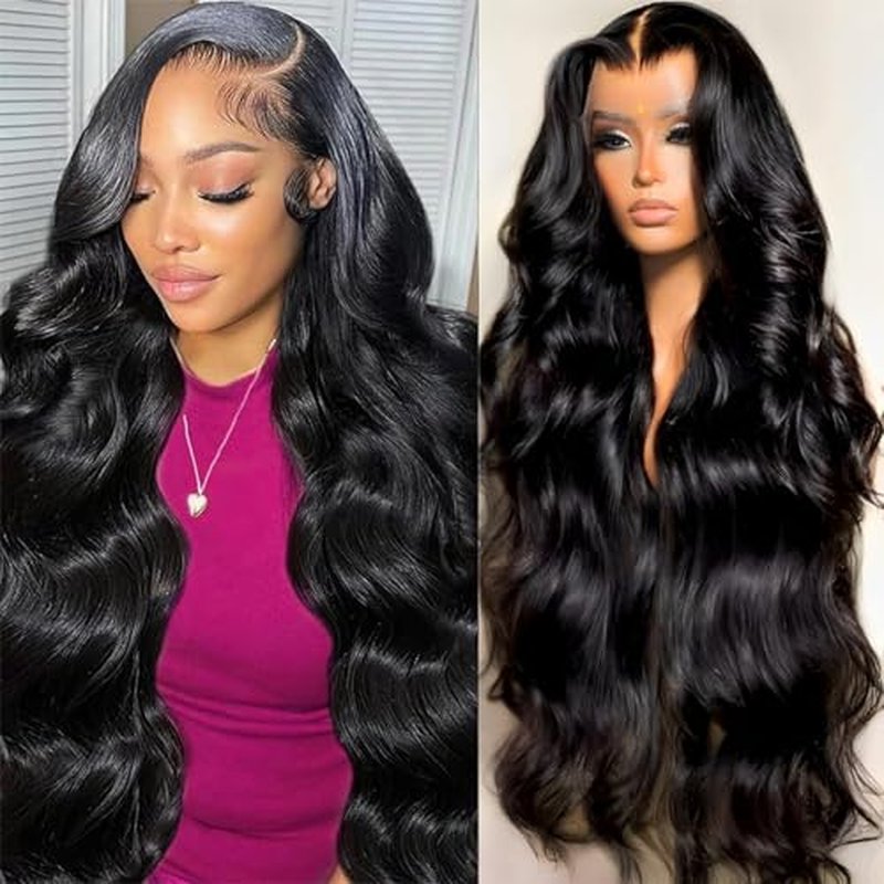 Body Wave Lace Front Wigs Human Hair 13x6 HD Lace Front Wig Human Hair Pre Plucked Body Wave Glueless Wigs Human Hair for Women (13x6 body wave, 26 inch)