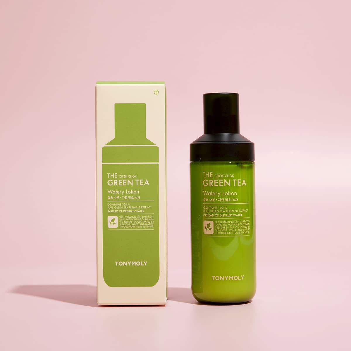 TONYMOLY The Chok Chok Green Tea Watery Lotion – Hydrating Korean Body & Face Moisturizer with Green Tea Extract – Lightweight, Soothing Lotion for Soft, Smooth Skin, 160ml