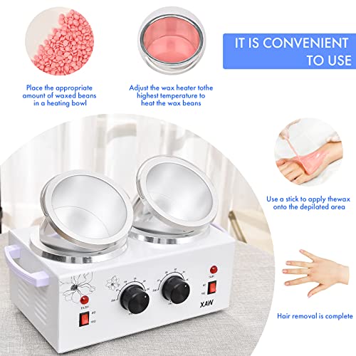 Waxing Kit Portable Wax Warmer Machine (double pots)