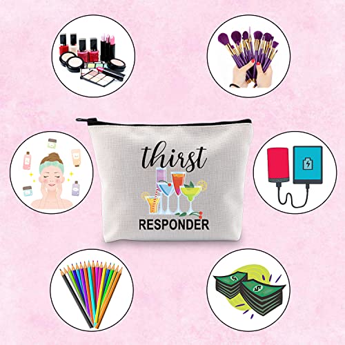 Funny Bartender Gift Thirst Responder Bartending Barista Zipper Pouch Makeup Bag (thirst RESPONDER)