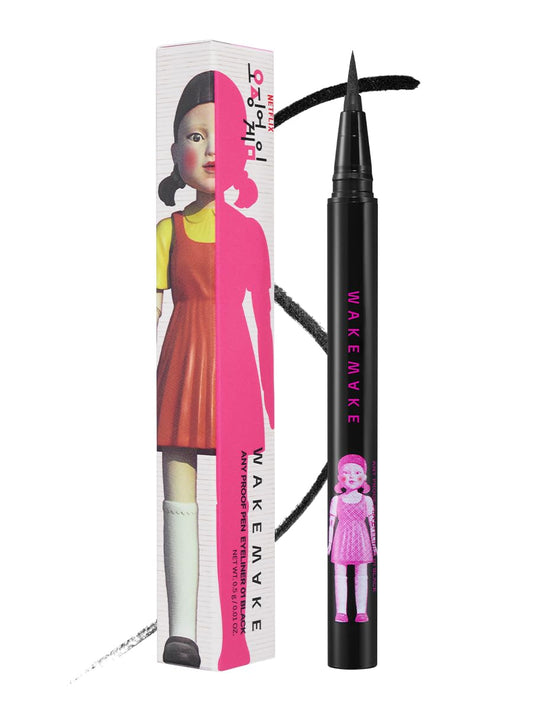 WAKEMAKE X NETFLIX SQUID GAME Any Proof Eyeliner 01 Black | eyeliner, water proof eye liner, korean eye liner