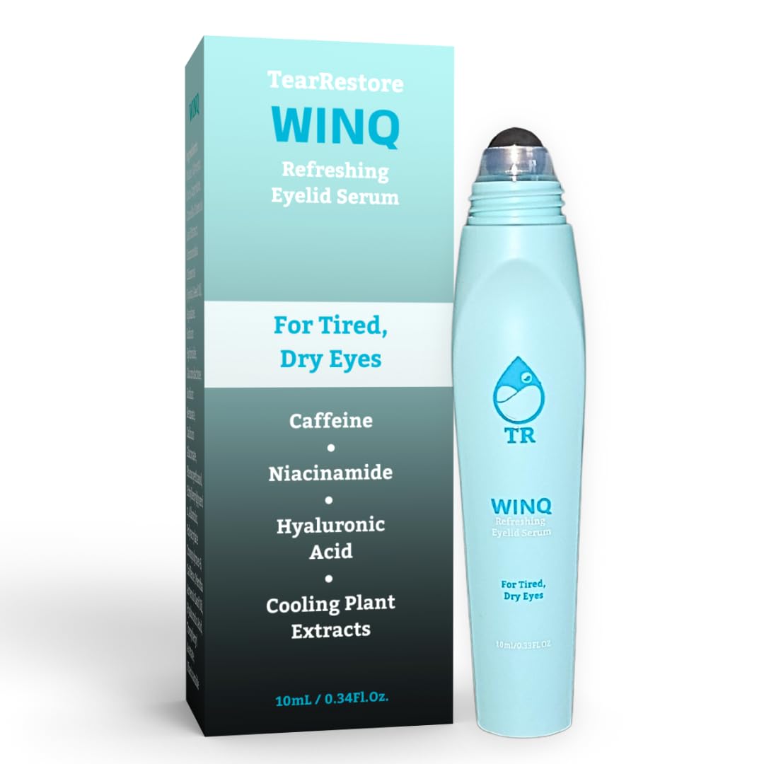 TearRestore WINQ Under Eye Stick with Caffeine & Niacinamide. Cooling Eye Balm Stick for Redness, Puffiness, Dark Circles, Fatigue & Dryness. Hydrating Undereye Balm with Hyaluronic Acid (10mL)