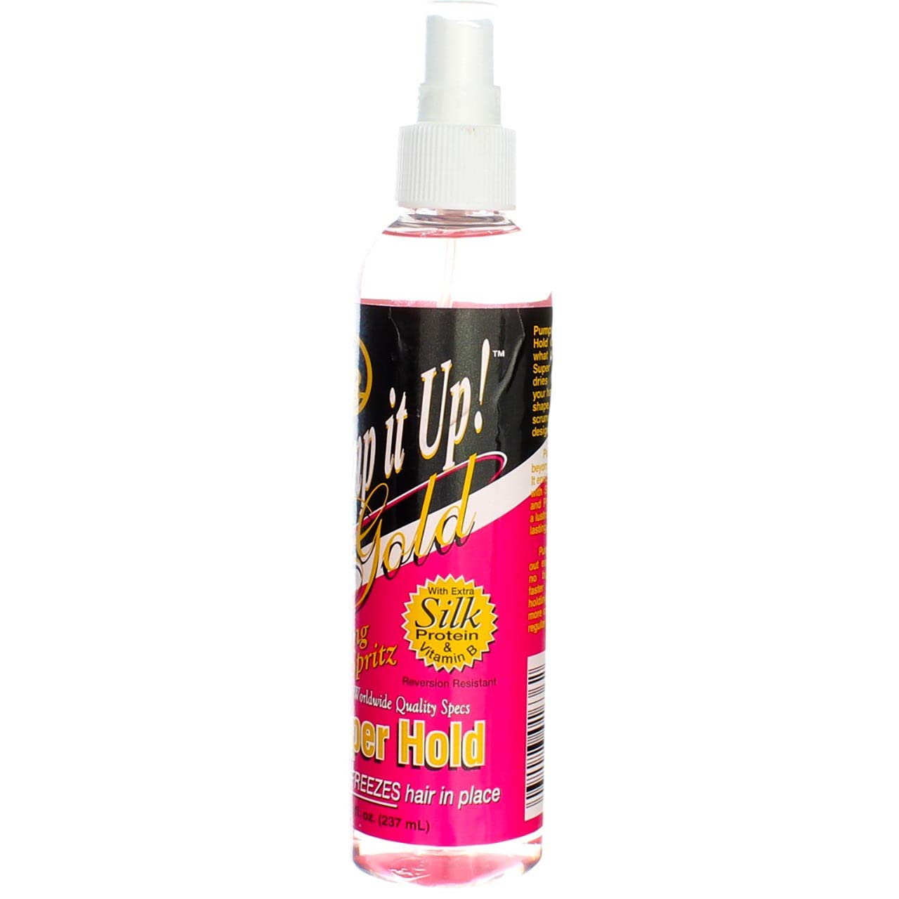 Bronner Brothers Pump It Up Spritz Gold Super Hold, 8 oz (Pack of 3)