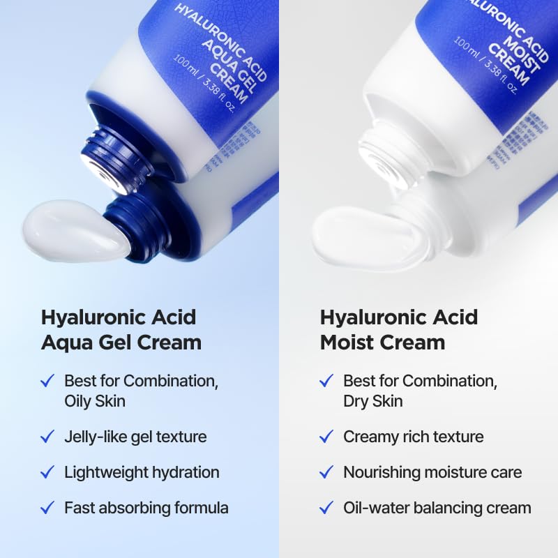IsNtree Hyaluronic Acid Aqua Gel Cream - Lightweight Moisturizer for Oily to Combination Skin | 100ml, 3.38 fl oz