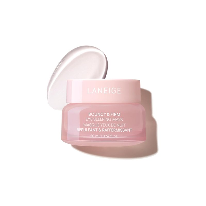 **LANEIGE Bouncy Eye Sleeping Mask - Depuff & Firm with Peony, Collagen, Ceramide & 5D Hyaluronic Acid | 0.7 oz**