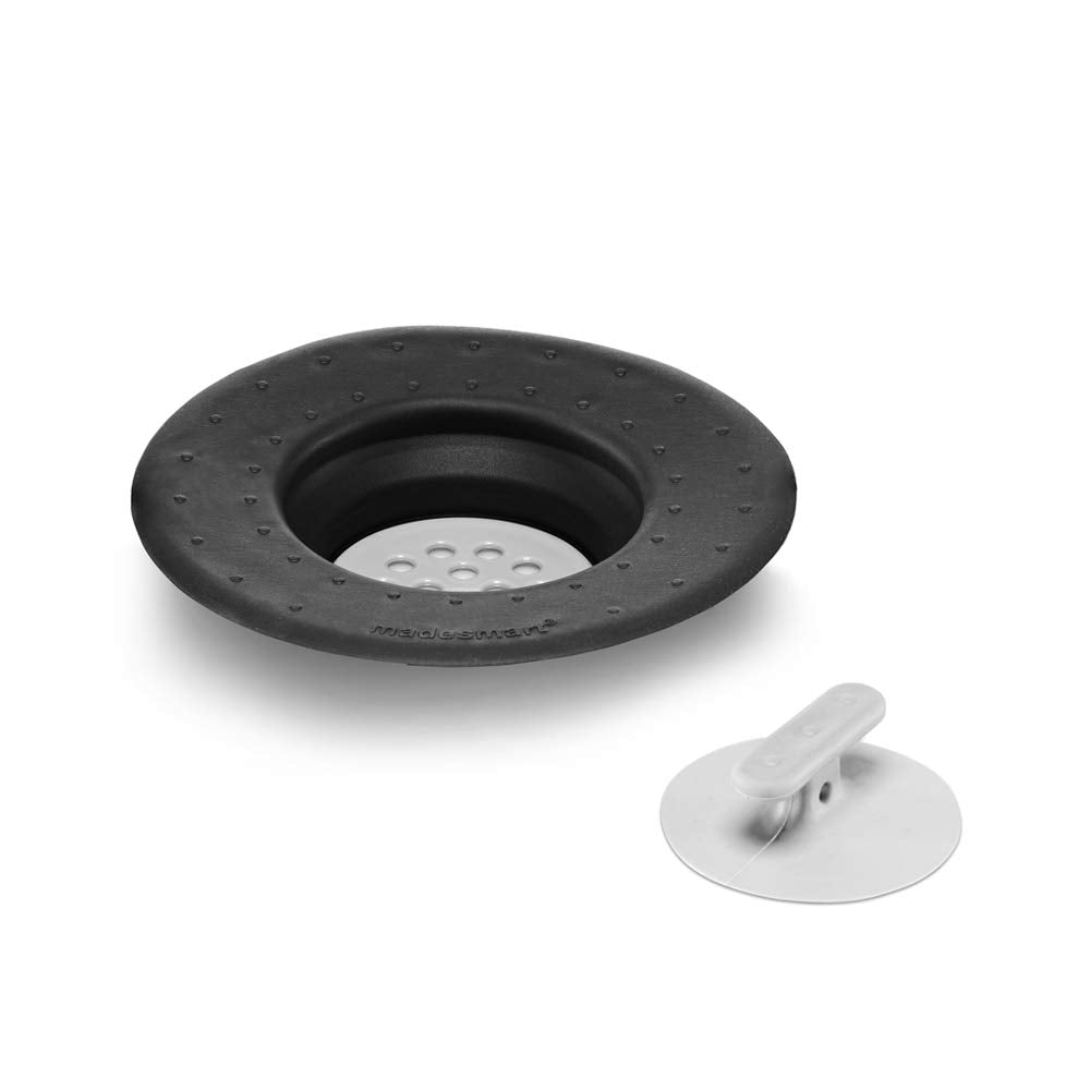 madesmart 2 Piece Drain Strainer & Stopper, Granite Organizer, 5.25 x 5.25 x 1.00 in (13.34 x 13.34 x 2.54 cm)