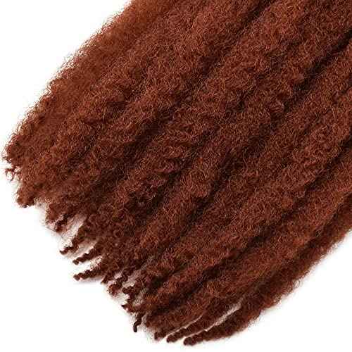 24 Inch Marley Hair Marley Twist Braiding Hair for Faux Locs for Butterfly Locs Long Afro Kinky Cuban Twist Crochet hair for Black Woman Copper Red Colour (#350, 3Packs-24 Inch)