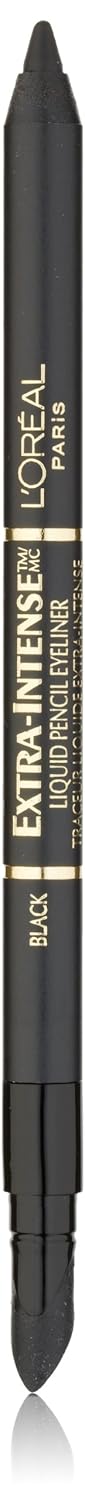 L'Oreal Paris Extra-Intense Pencil Eyeliner - Bold Black Color | 0.03 oz for Precise Application