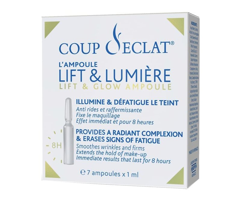 Coup d'Eclat Lift & Glow Ampoules - Illuminating Hyaluronic Acid Serum for Radiant, Hydrated Skin | 7 Count