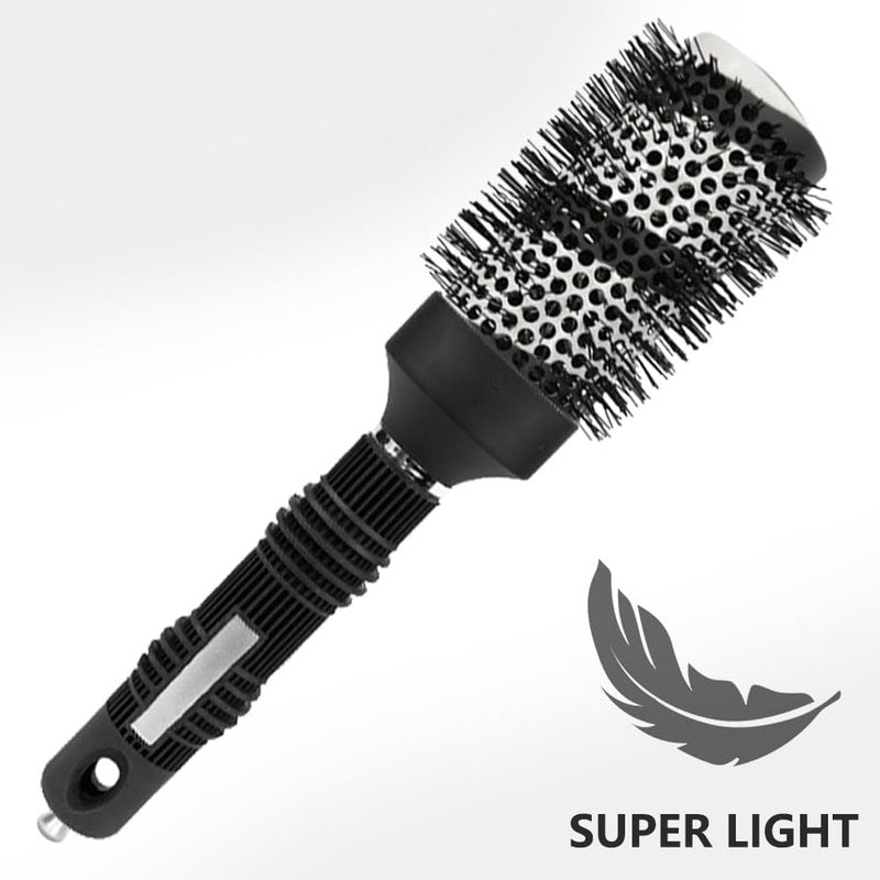 Round Brush for Blow Drying with Boar Bristle Hair Brush Set Thermal Ceramic & Ionic Tech Large+Samll Round brushes Set for Girls/Women Salon Blowout & Styling,Curling Ideal Short and long Hair