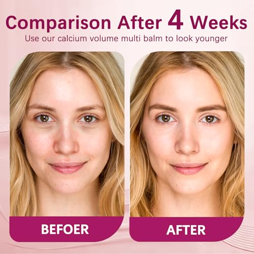 MQN 2PCS Calcium Stick, Calcium Volume Multi Bomb Stick, Korean Collagen Core Balm for Face, Eyes & Neck, with Almond Vitamin E