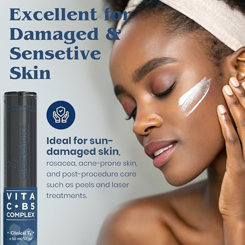 Clear Choice Vita C¡¤B5 Complex 1.7oz ? Antioxidant Lotion with Vitamin C & B5, Improves Tone, Texture, Brightens Skin, Ideal for Sun Damage & Rosacea