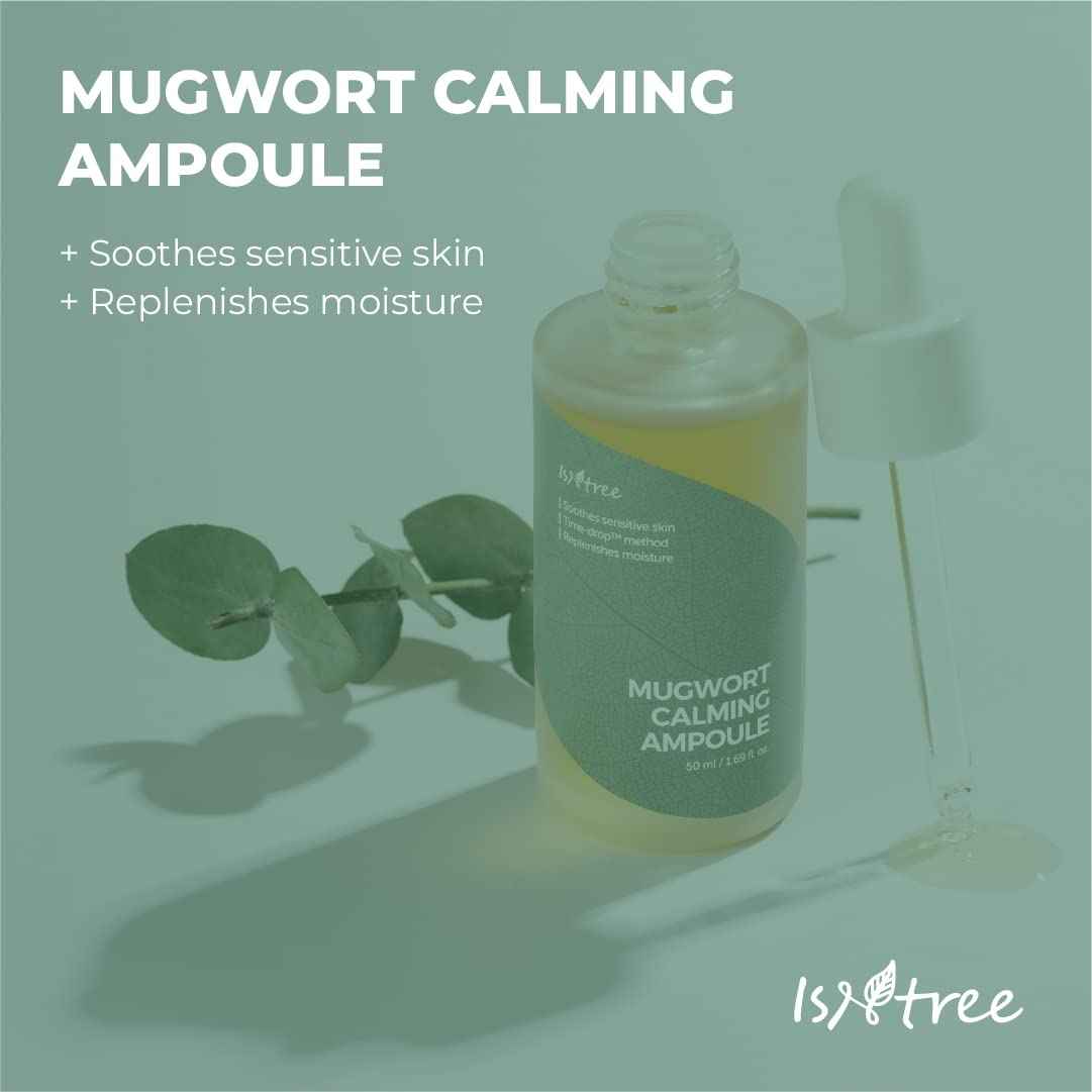 ISNTREE Mugwort calming Ampoule 50ml 1.69 fl.oz | Soothes sensitive skin | Replenishes moisture