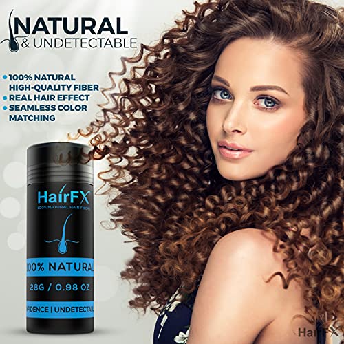 Hair Fibers for Thinning Hair (DARK BROWN) Undetectable & Natural - Giant 28g Bottle ? Hair Thickener + Instant Thicker Fuller Hair - Completely Conceals Hair Loss in 15 Seconds for Women & Men