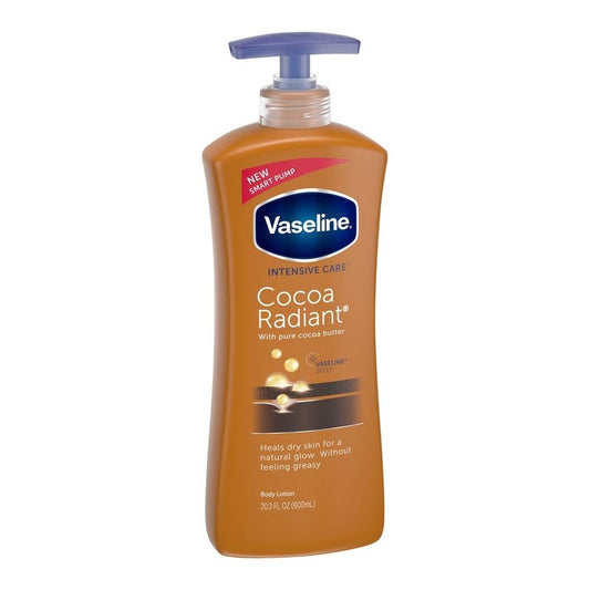 Vaseline Intensive Care Lotion Cocoa Radiant 20.3 Ounce Pump (600ml) (2 Pack)