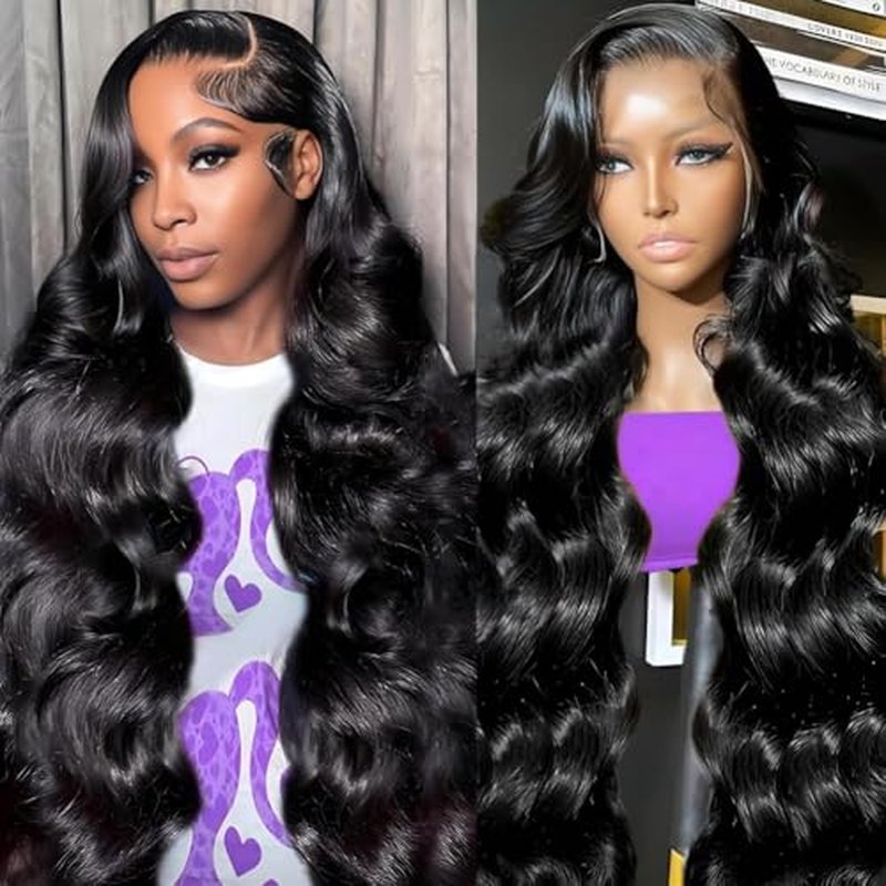 Sunelk 200 Density 13x6 Lace Front Wigs Human Hair 22 Inch Body Wave HD Lace Front Wigs Human Hair Pre Plucked Glueless Wigs Human Hair Pre Plucked Lace Frontal Wigs for Women