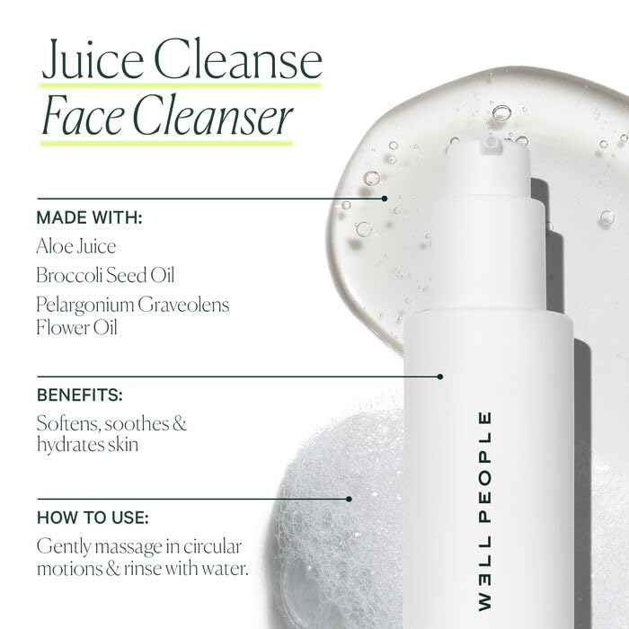 Well People Juice Cleanse Soothing Aloe Face Cleanser, Nourishing Gel-based Cleanser For All Skin Types, Softens & Hydrates Skin, Vegan & Cruelty-free