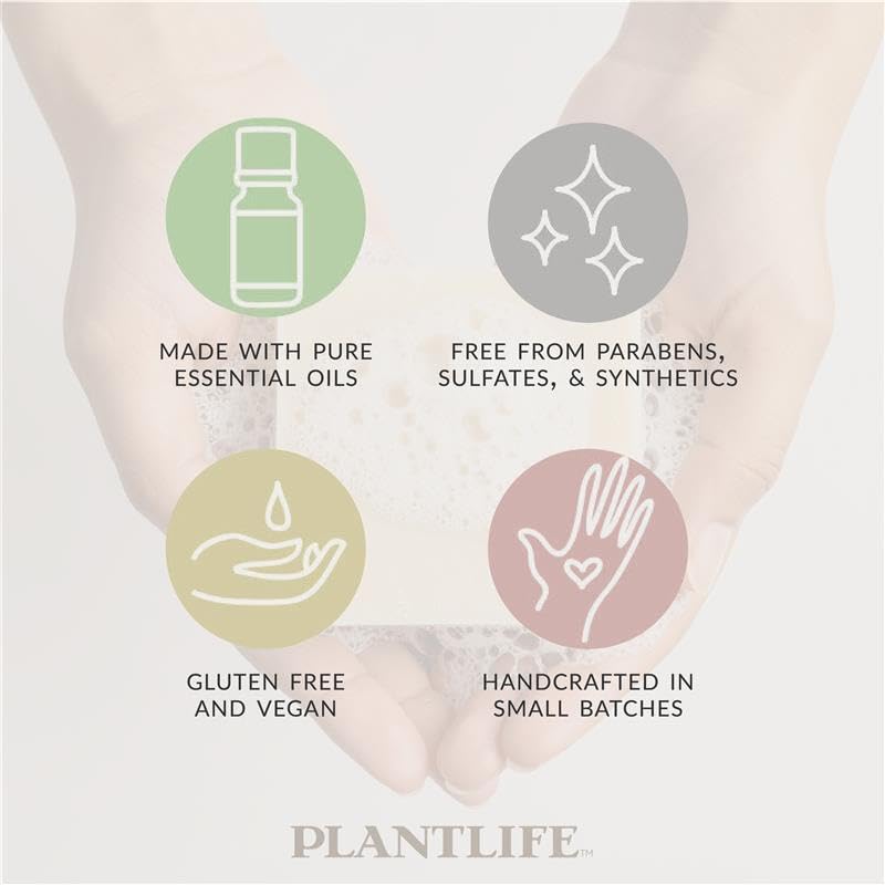 Rosemary Tea Tree Bar Soap - Moisturizing & Soothing Plant-Based Soap | 6-Pack, 4oz Bars