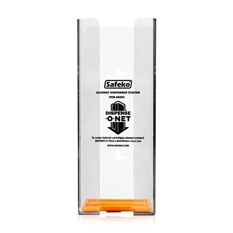SAFEKO Dispense-O-Net Hairnet Dispenser & Wall Mount | Black Hairnets + Wall Mount | Lightweight Nylon Hairnets | Latex-Free