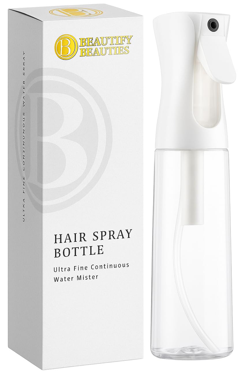 BeautifyBeauties Continuous Mister Spray Bottle for Hair & Plants - 10.1 Ounce